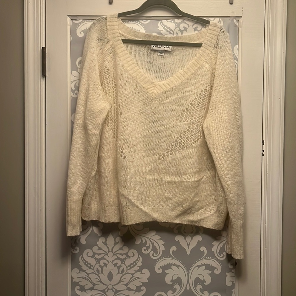 Wildfox v neck loose lightening sweater